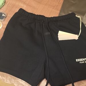 Fear of God Essentials Black Athletic Shorts